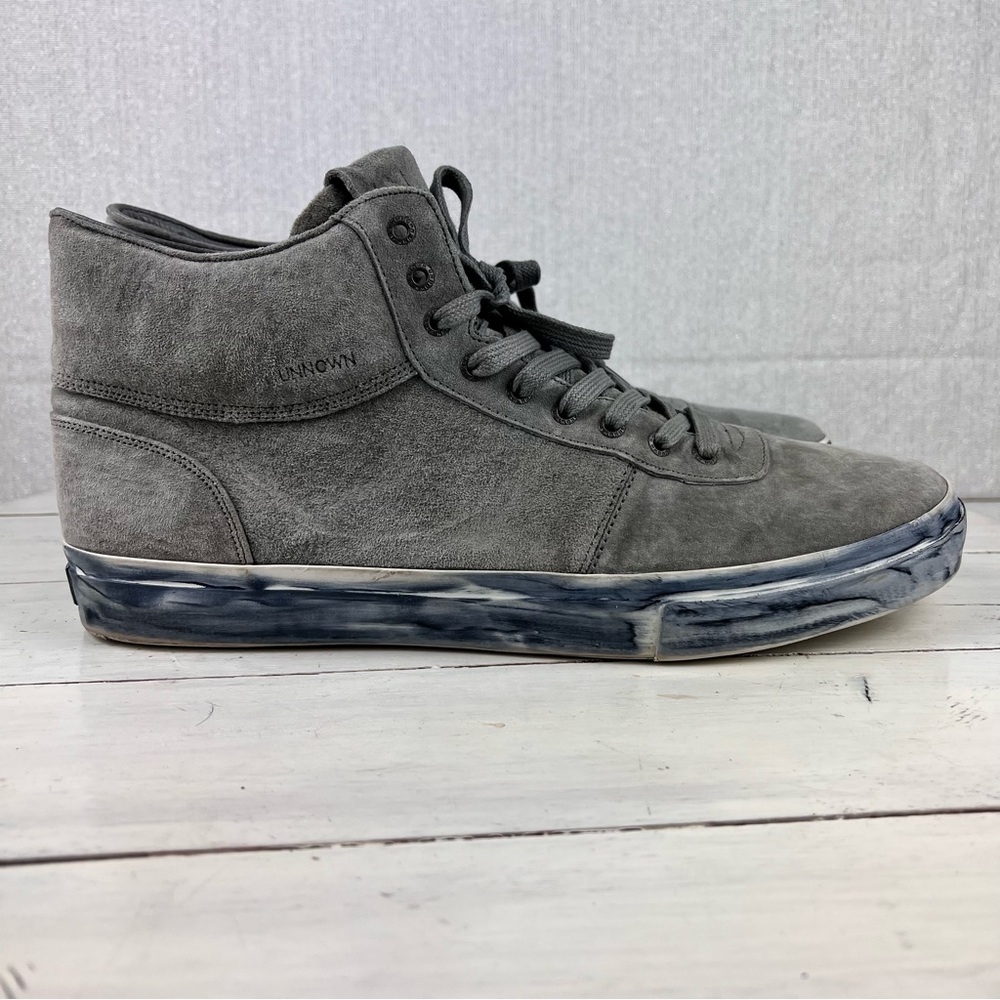 - 486esa Unnown gray suede lace up high top sneakers men size 13